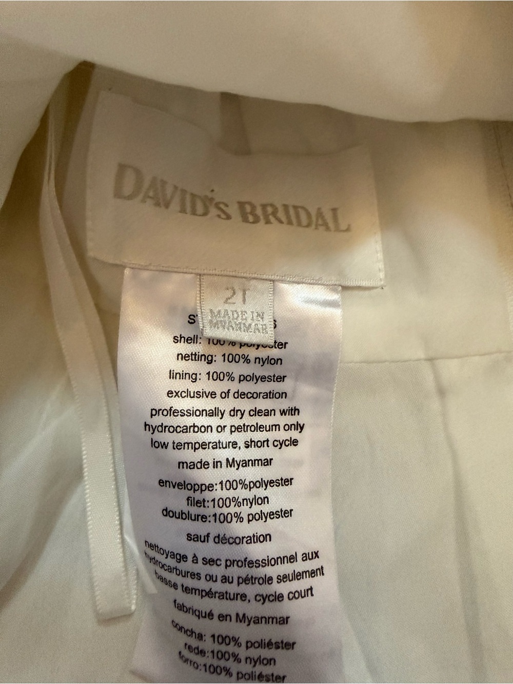 White David's Bridal Flower Girl Tulle Dress - Picture 11 of 12